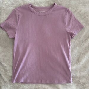 American Eagle Hey Baby Lilac Short Sleeve Tee